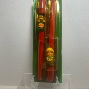 Vintage 1981 Avon, the littlest drummers red taper Christmas candles 10 inch NIB